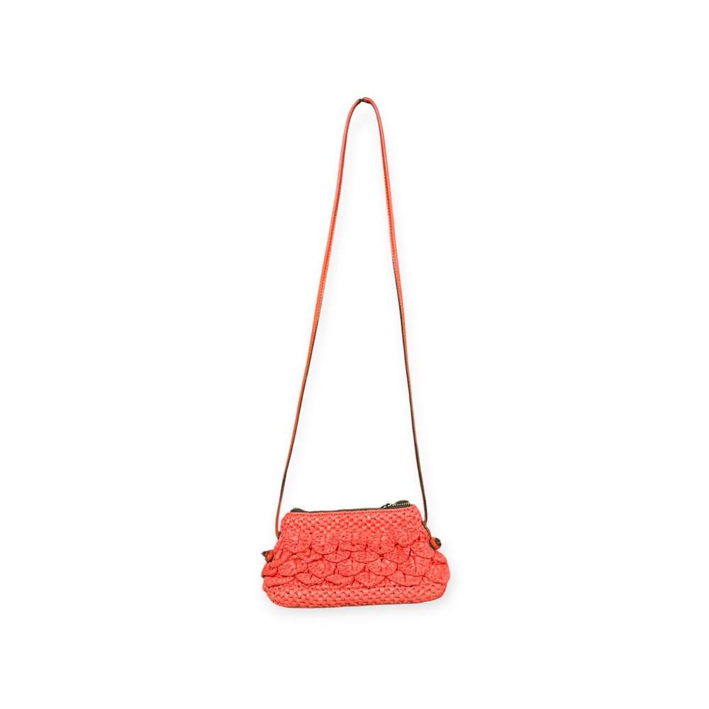 Patricia Nash Scalloped Peach Bag Rafia coral NWT